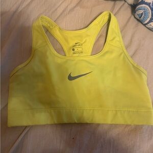 Neon Nike sports bra